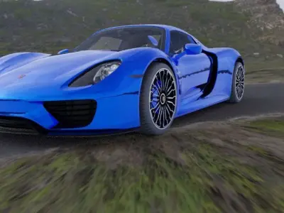 porsche 918 spyder Free low-poly 3D model