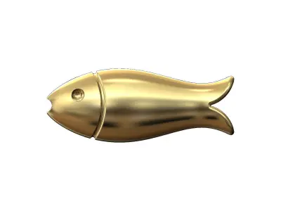 Simple fish bait bead spacer pendant and bracelet charm 3D print model