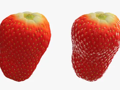 Strawberry Without Stem 02 3D model