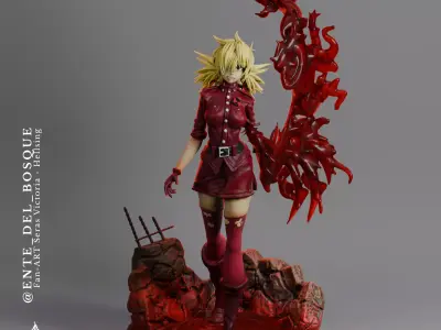 FREE- Anime figurine Victoria Hellsing - 3D STL printing Free 3D print model