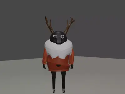 Deer low Free low-poly 3D model