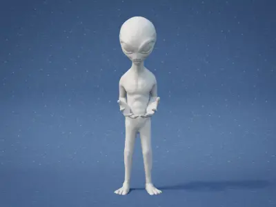 Alien 3D print model 2
