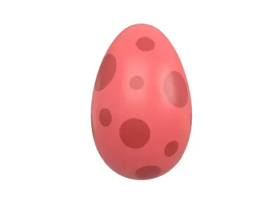 Dinosaur Egg v1 007 Low-poly 3D model