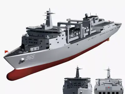 3D Hulun Lake supply ship side number 965 China PLA model 3D model