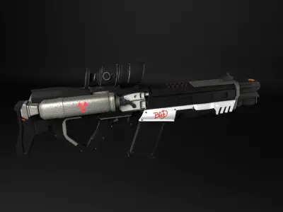 Sniper Flame Weapon Free 3D model