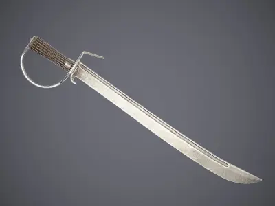 Cutlass sword Low-poly 3D model