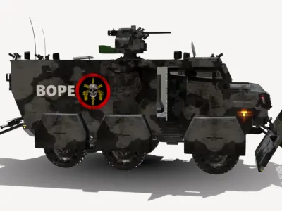 caveirao 6x6 bope br  Low-poly 3D model