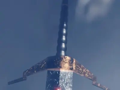 Blender Fast Track Sword In Stone Free 3D model