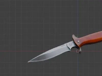 Knife 1 Low-poly 3D model