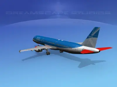 Airbus A321 British Midland 3D model