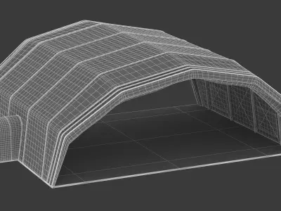 Military Airplane Hangar 3D model