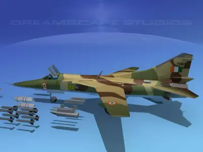 Mig-27 Flogger V15 India 3D model