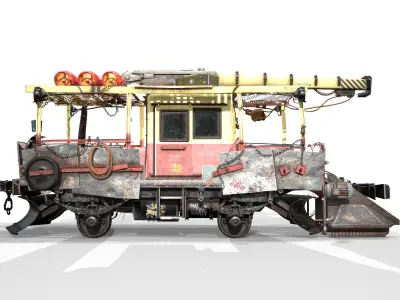 RAILCAR Low-poly 3D model