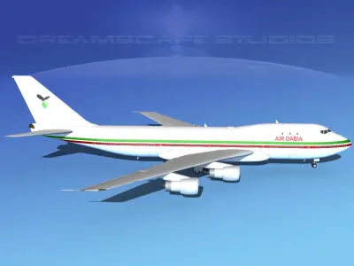 Boeing 747-100 Jumbo Jet Air Dabia 3D model