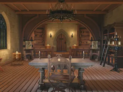 medieval interior 3D model