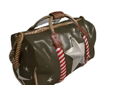 Vintage Military Canvas Duffle Bag 3D model