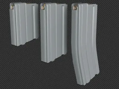 AR-15 Stanag Magazine Bundle Low-poly 3D model