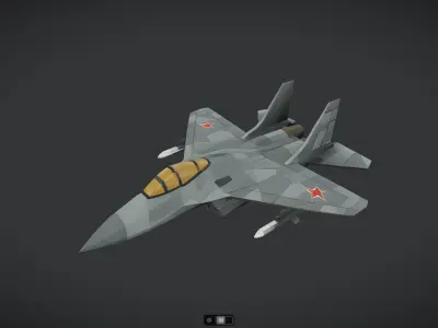 Spacecraft Jet aircraft plane 3dmodel 16 3D model