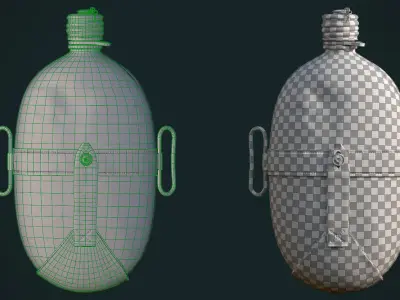 Flask 4731 OCT Low-poly 3D model