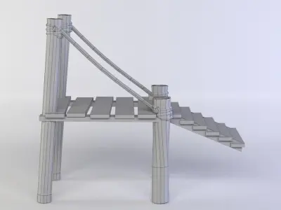 Bridge part Low-poly 3D model
