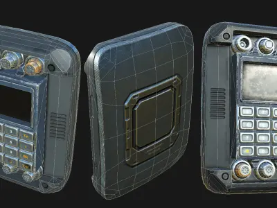 Military Scrambler Device Decryptor Cipher low-poly PBR Low-poly 3D model