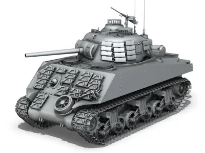 M4A3 Sherman - Pacific theater 3D model