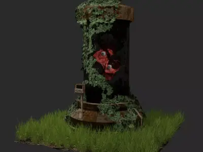 3D Horrible Rusty Tube or lab capsule Realistic 3D model