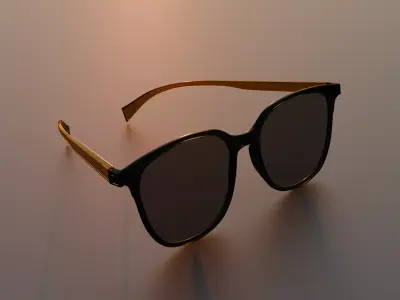 Glasses in different variants 3D model