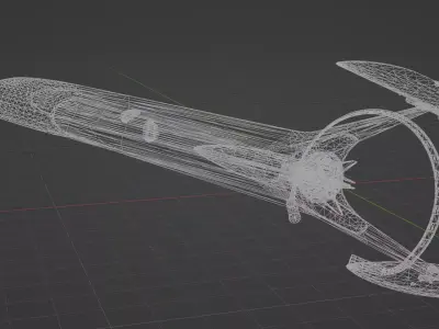 Fantastic Four Space Craft Low-poly 3D model