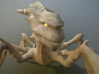 Mantis monster Low-poly 3D model