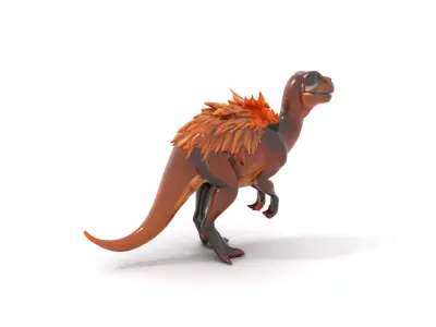 Feathered Raptor model pack Low-poly 3D model