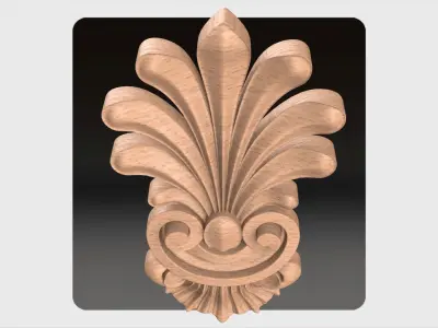 Carved decor ornament for cnc 20 Free 3D model