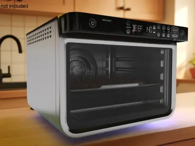 Digital Convection Oven with Country Fries Inside 3D model
