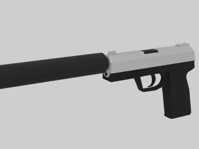 Modular USP Free low-poly 3D model