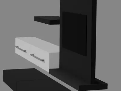 furniture shelf  Free low-poly 3D model