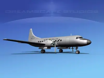 Convair CV-340 Air Berlin 3D model