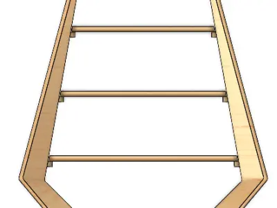 Special Wooden Showcase Free low-poly 3D model