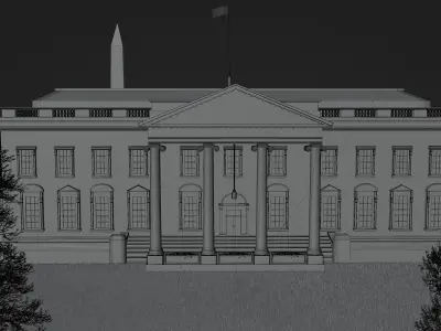 The White House Detailed Realistic 3D model