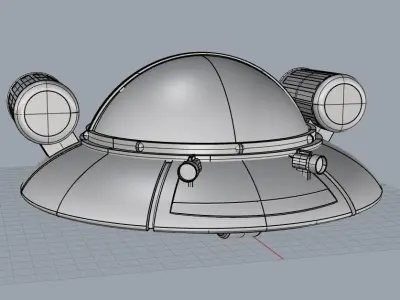 Rick and Morty spaceship 3D model