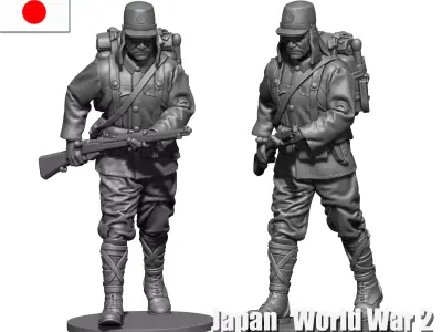 Japan soldier ww2 3D print model