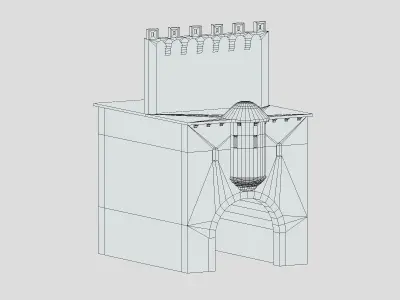 Castle Medieval Middle Ages 01 Low Poly PBR Realistic Low-poly 3D model