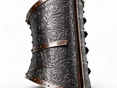 Ornate Fantasy Metal Torso Armor 3D model