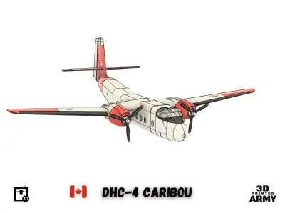 De Havilland Canada DHC-4 Caribou - STL files for 3D printer 3D print model