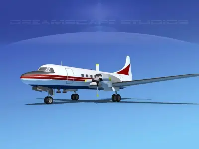 Convair CV-580 Corporate 10 3D model