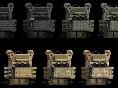 Plate Carriers CRYE JPC 2 V1 V2 V3 Low-poly 3D model