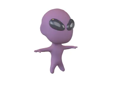 Cartoon Character Alien Monster v1 003 Low-poly 3D model