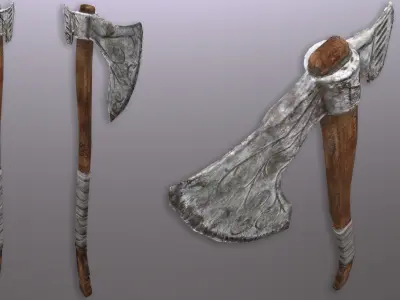 Viking Axe - Unity Ready Free low-poly 3D model