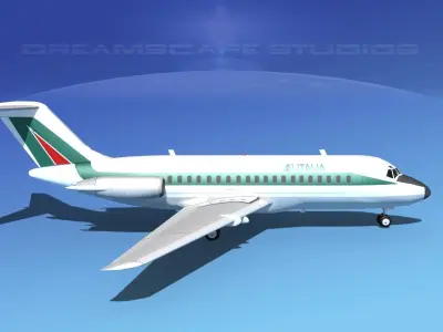Douglas DC-9-20 Ailitalia 3D model