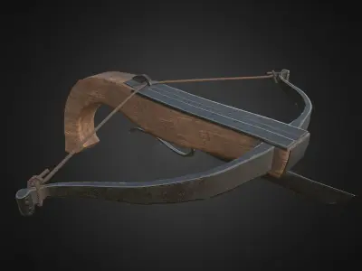 Medieval Hand Crossbow Asset Free low-poly 3D model