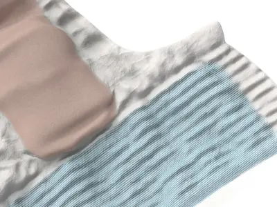 Adult Open Incontinence Diaper Medical Clothing 3D model